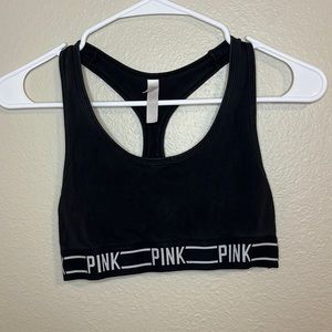 PINK VICTORIAS SECRET Black Racer Back Sports Bra